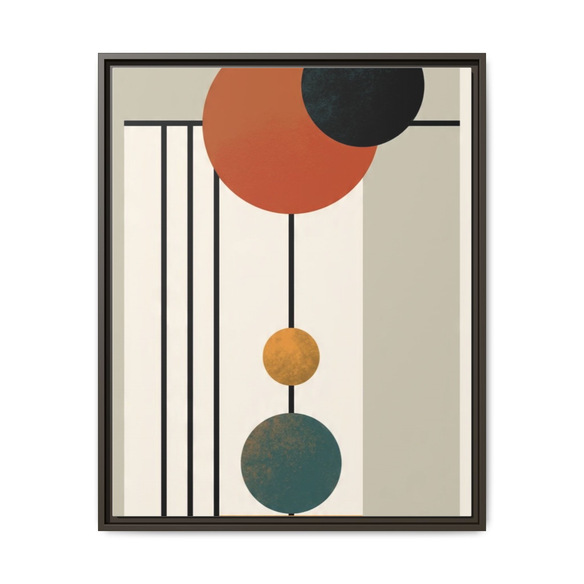Abstract Geometric Wall Art Print — Matte Framed Canvas - Image 173