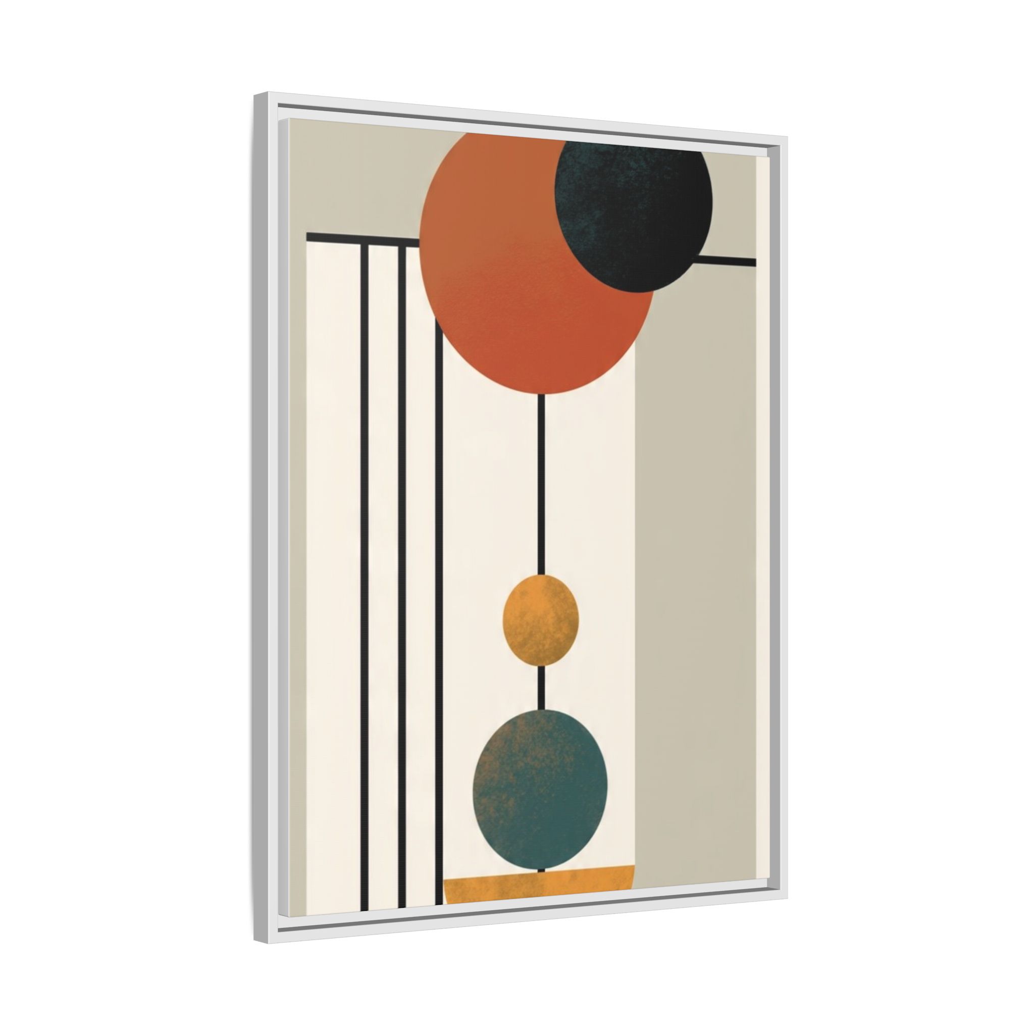 Abstract Geometric Wall Art Print — Matte Framed Canvas - Image 178