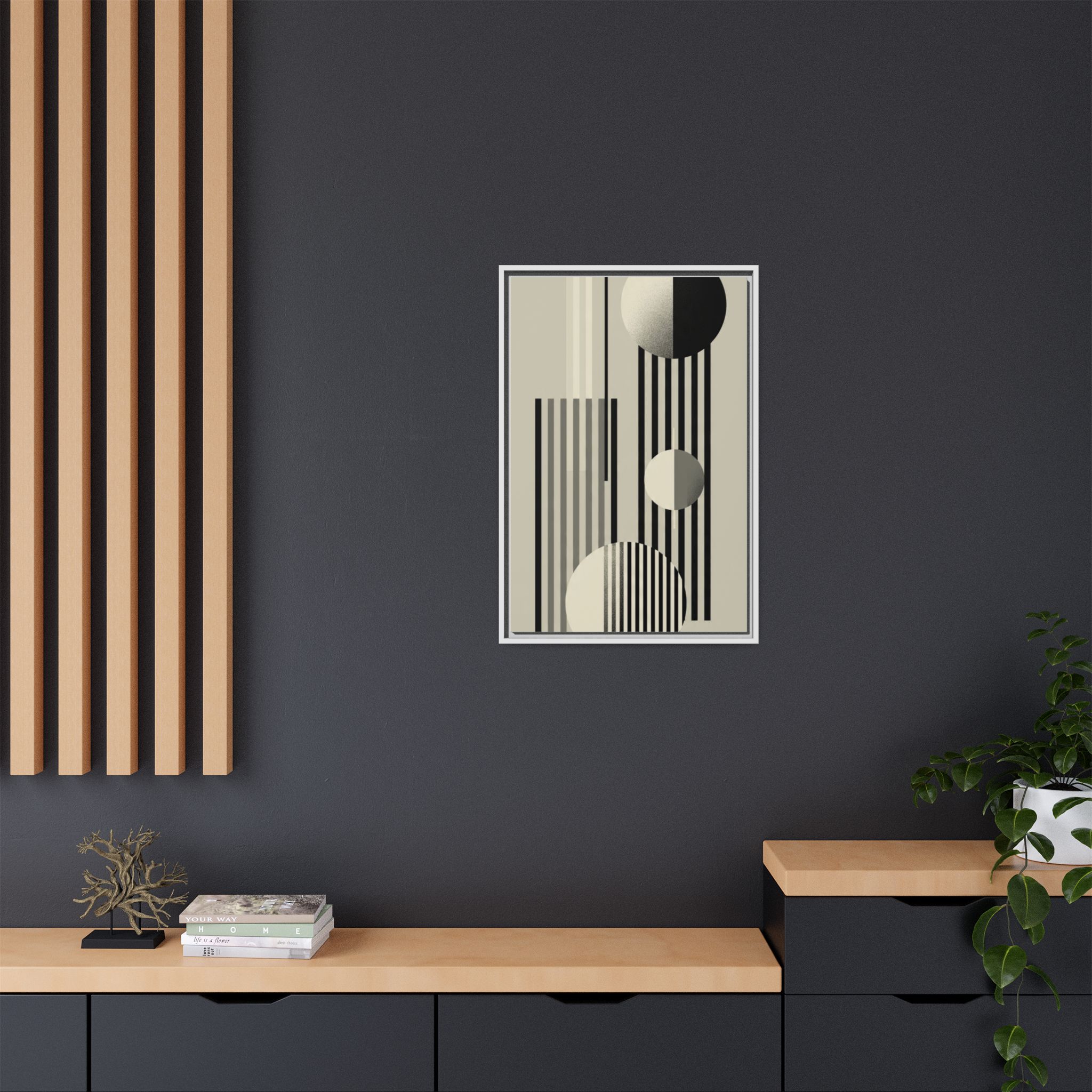 Abstract Geometric Canvas Print — Framed Matte Wall Art - Image 140