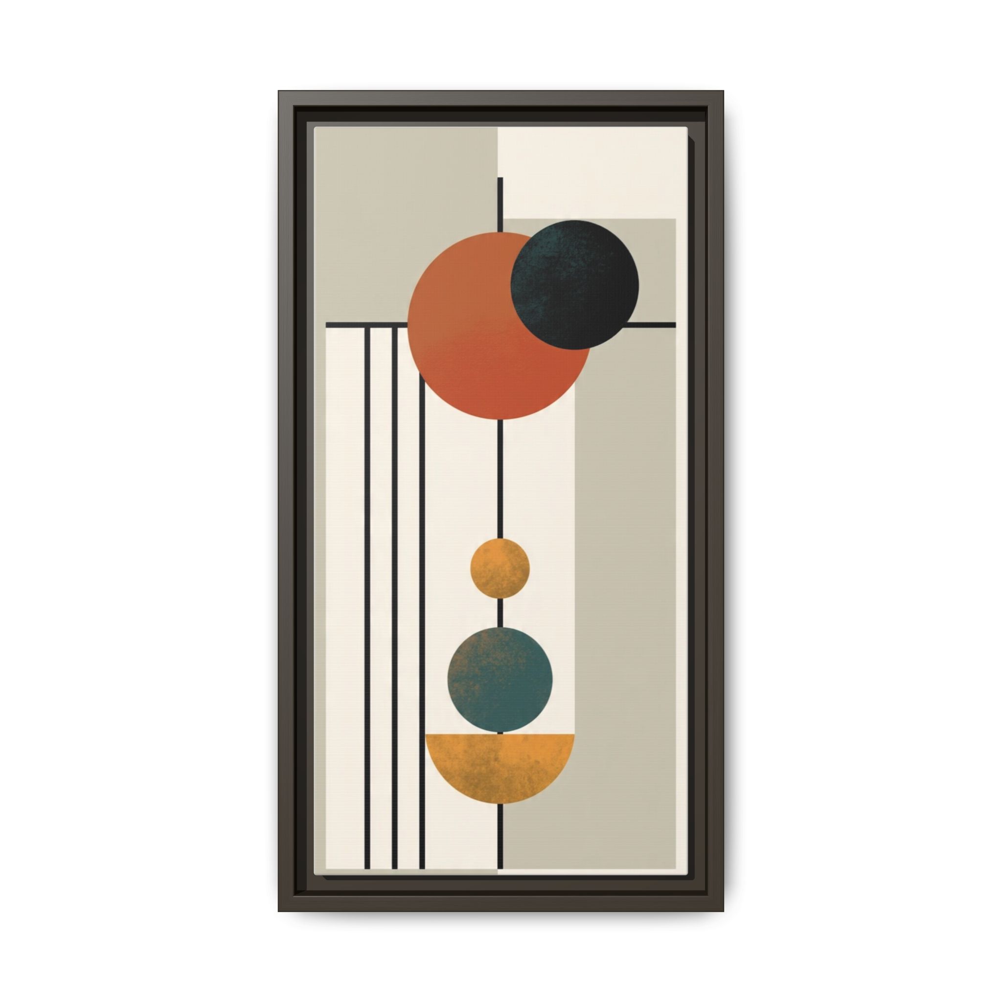 Abstract Geometric Wall Art Print — Matte Framed Canvas - Image 85
