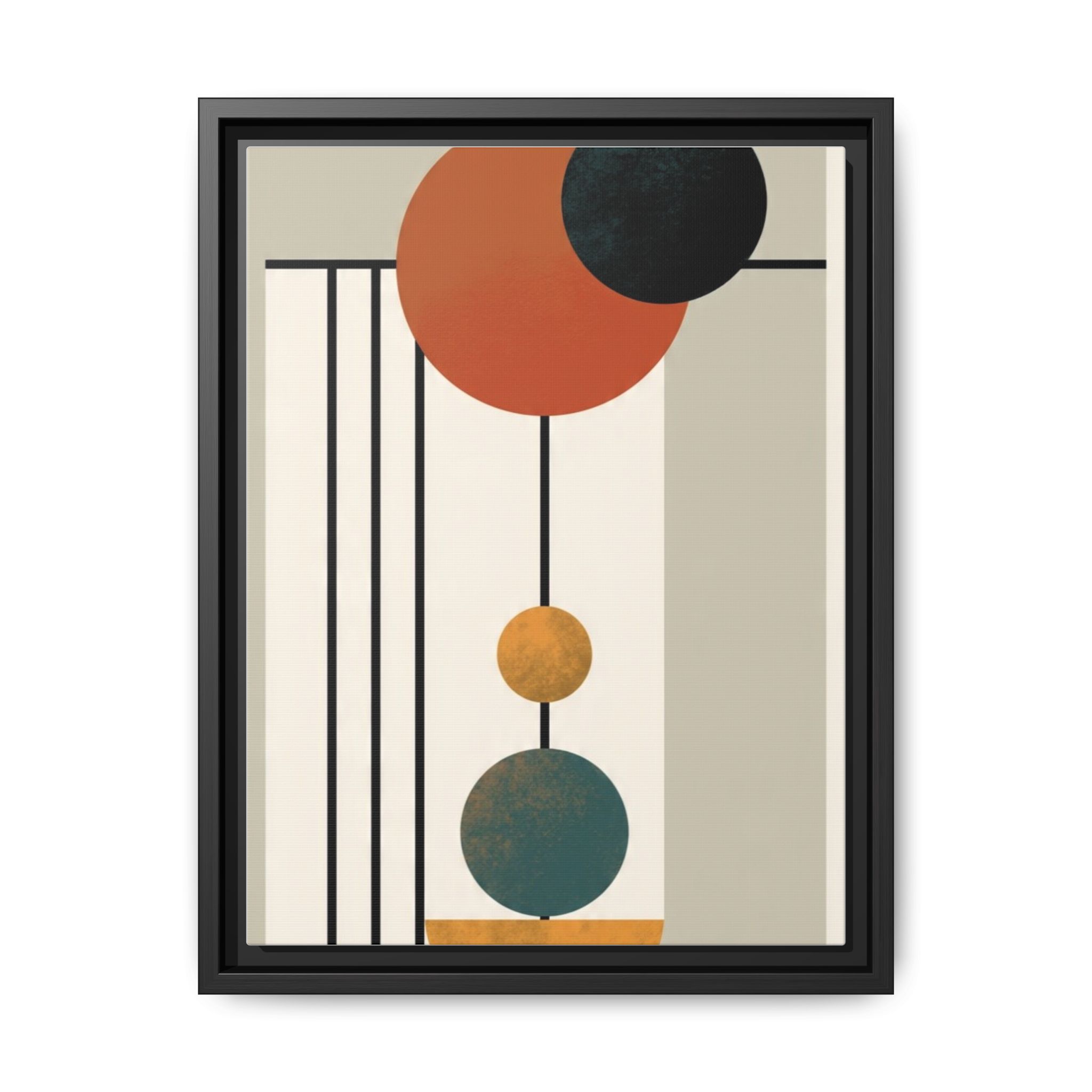 Abstract Geometric Wall Art Print — Matte Framed Canvas - Image 69