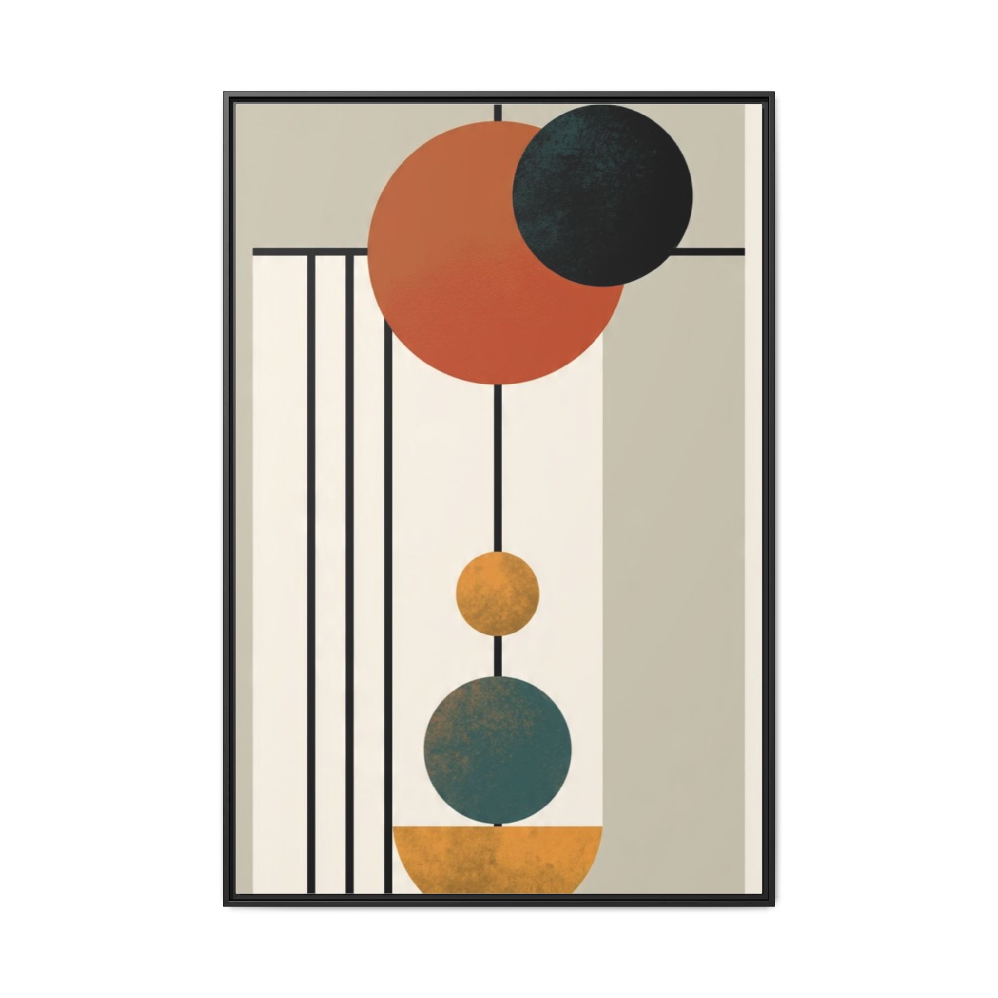 Abstract Geometric Wall Art Print — Matte Framed Canvas - Image 57
