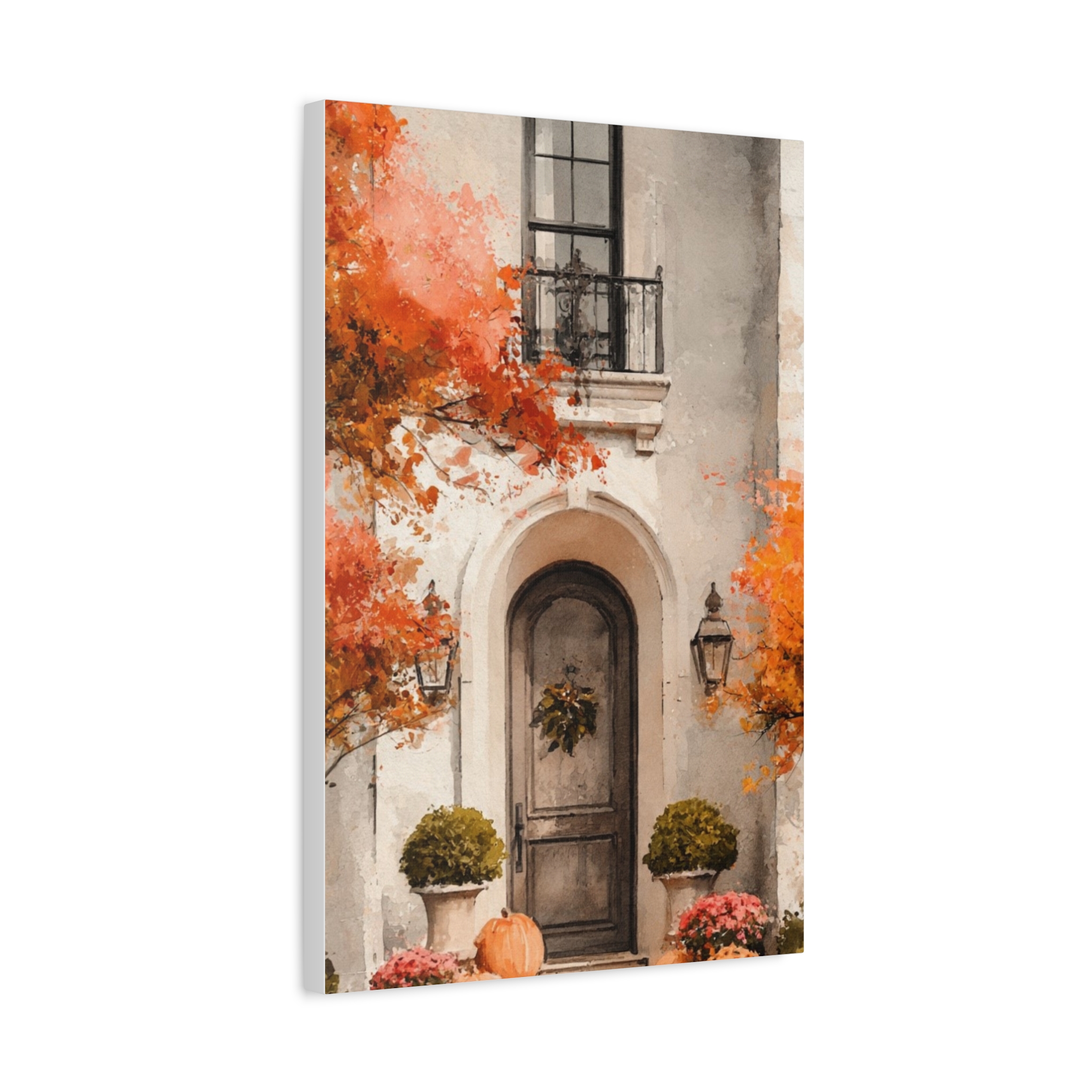 Autumn Doorway Canvas Wall Art — Stretched Matte Fall Entryway Print - Image 3