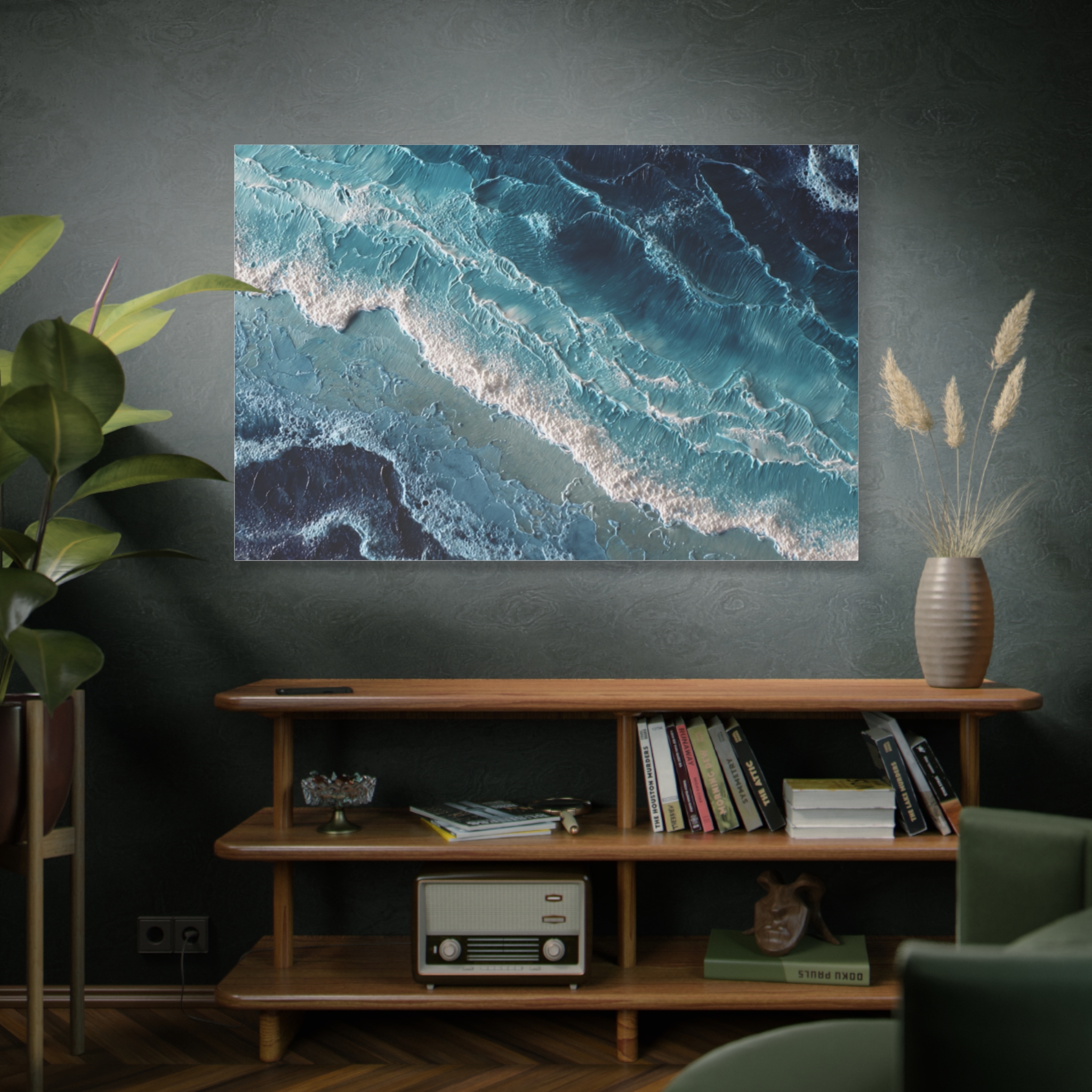 Ocean Waves Matte Canvas Wall Art – Stretched Seascape Print - Image 5