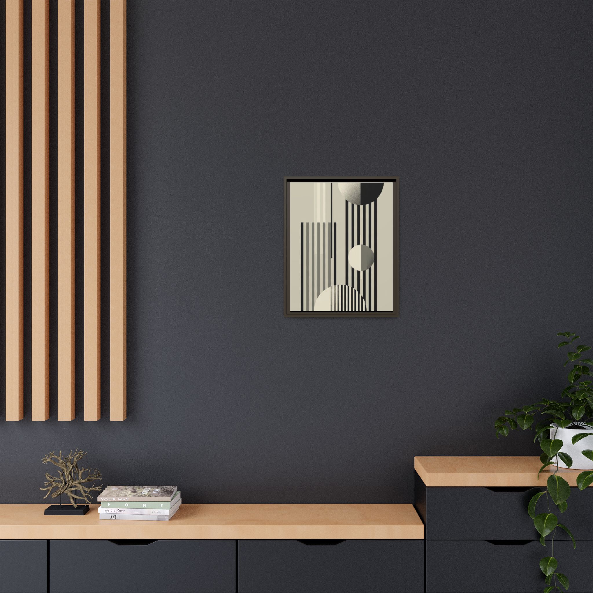 Abstract Geometric Canvas Print — Framed Matte Wall Art - Image 172