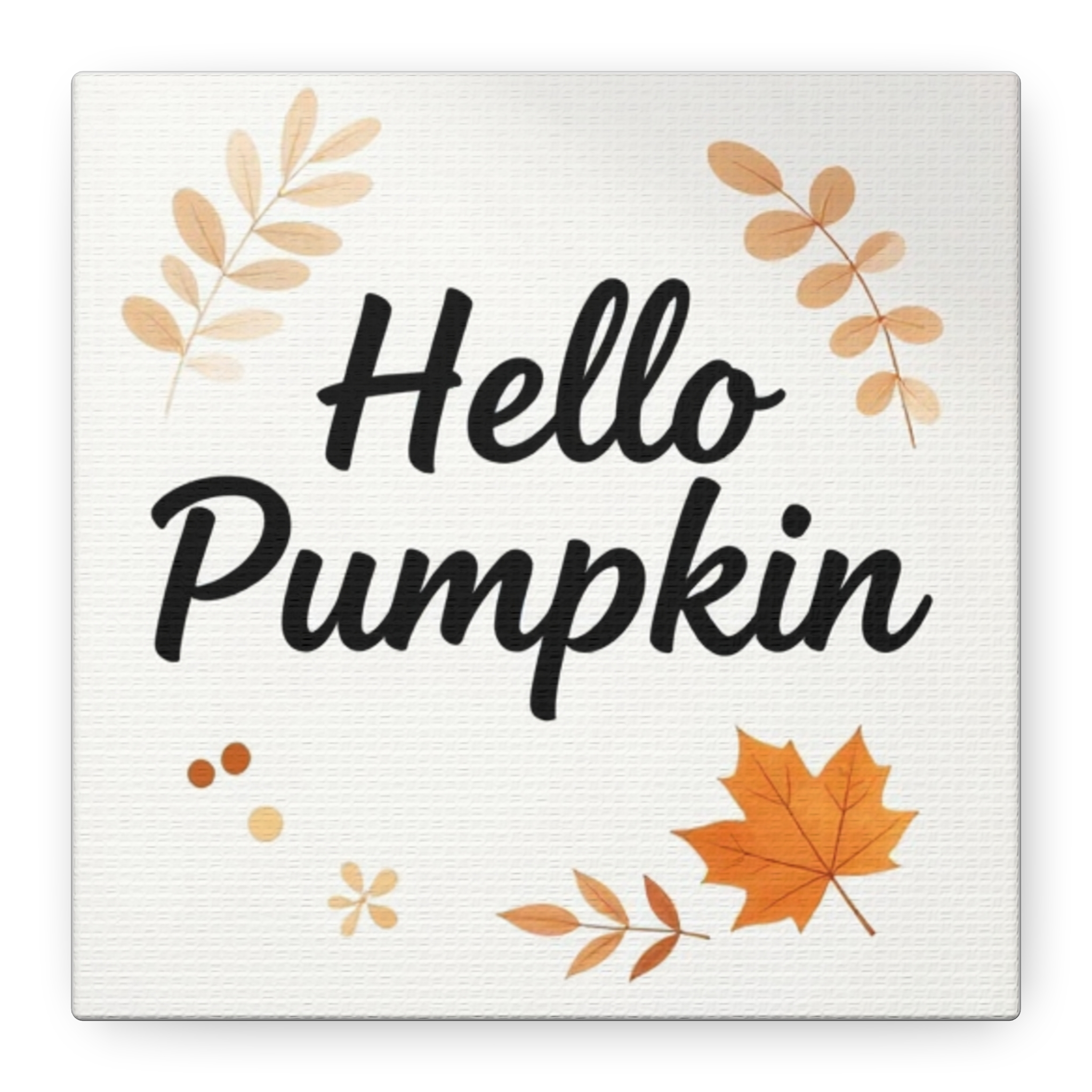 Hello Pumpkin Fall Canvas Wall Art - Image 2