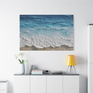 Ocean Waves Beach Canvas Wall Art — Matte Stretched Seascape
