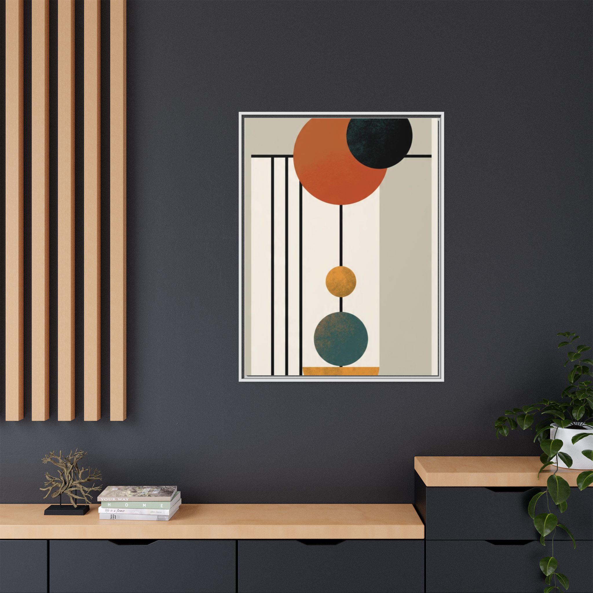 Abstract Geometric Wall Art Print — Matte Framed Canvas - Image 24