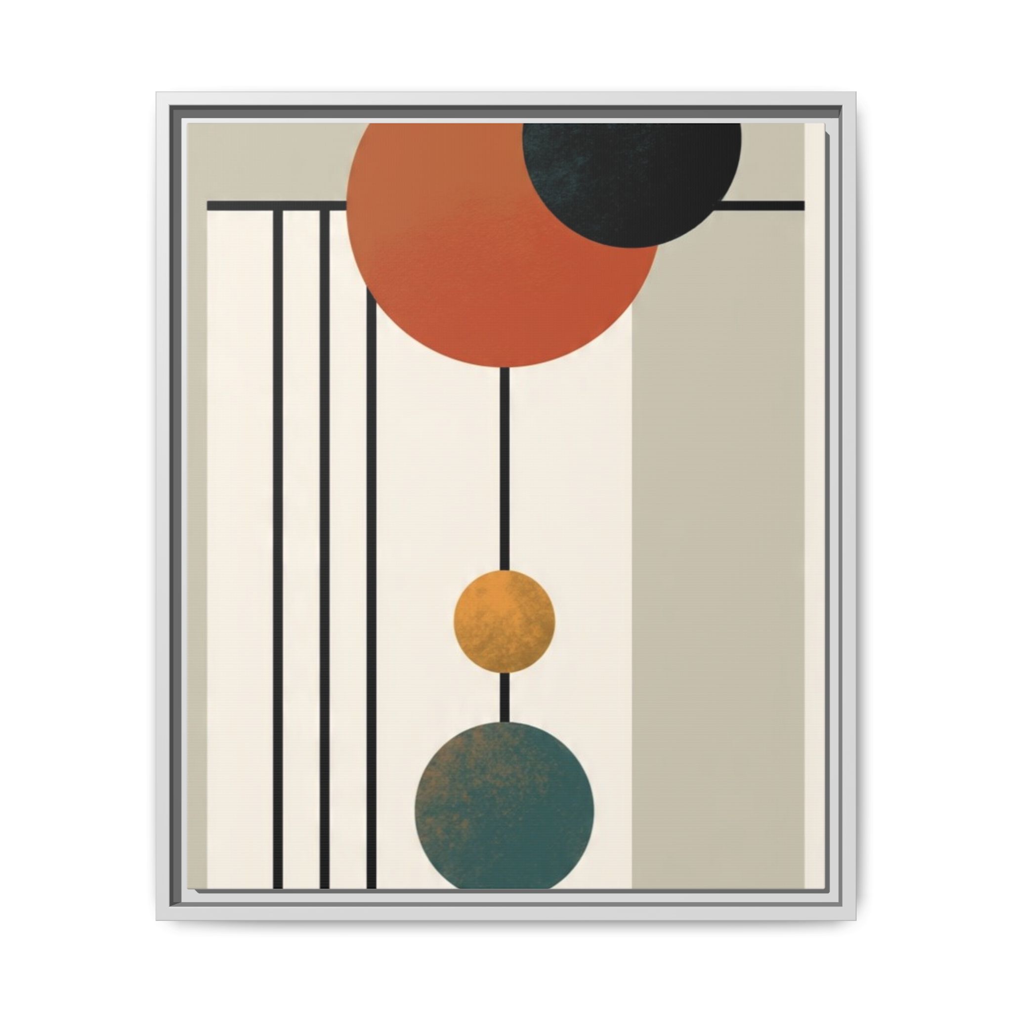 Abstract Geometric Wall Art Print — Matte Framed Canvas - Image 221