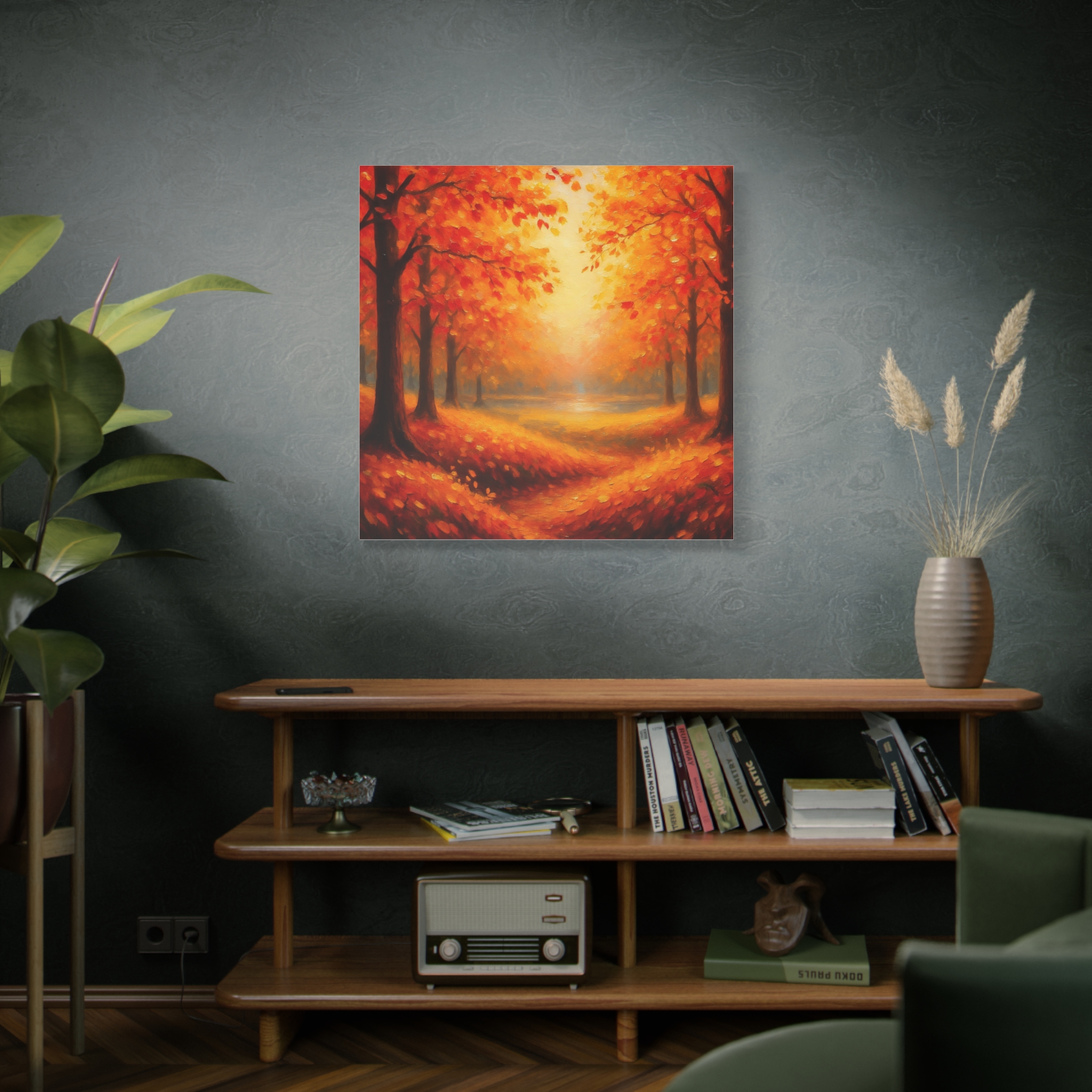Autumn Forest Canvas Wall Art — Golden Fall Trees Matte Stretched Canvas - Image 9