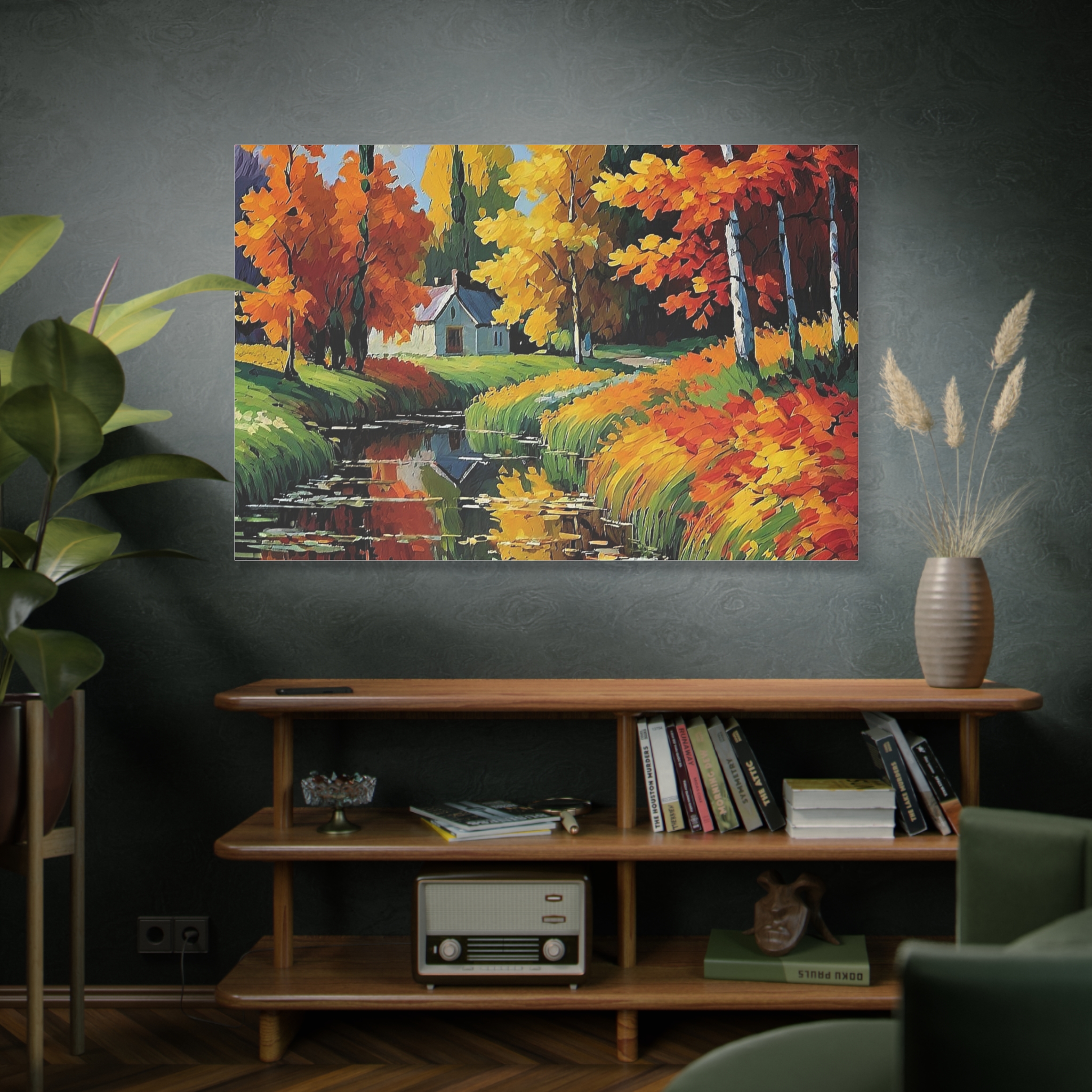 Autumn Reflection Canvas Wall Art — Matte Stretched Landscape Print - Image 10