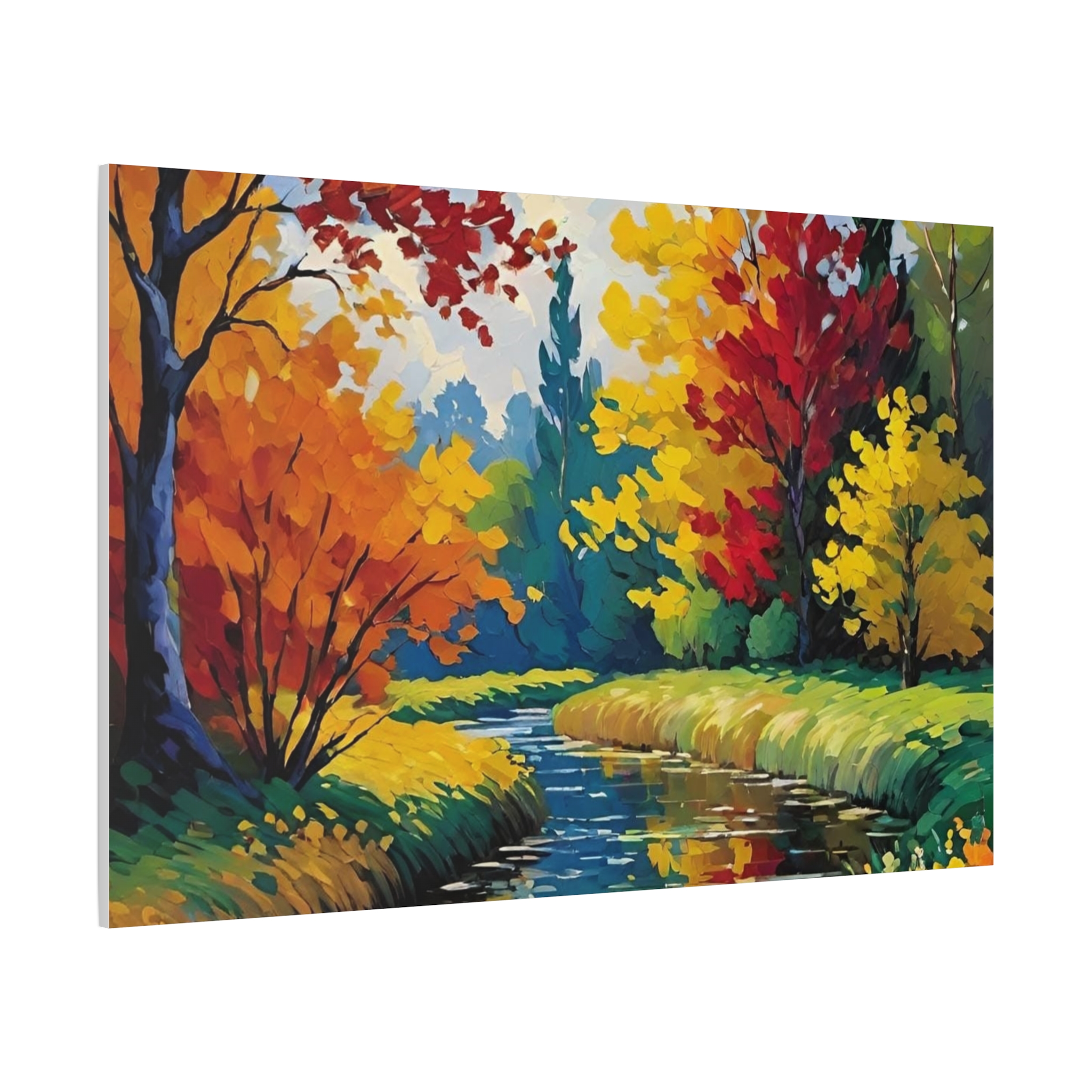 Autumn River Landscape Canvas — Stretched Matte Wall Art - Image 6