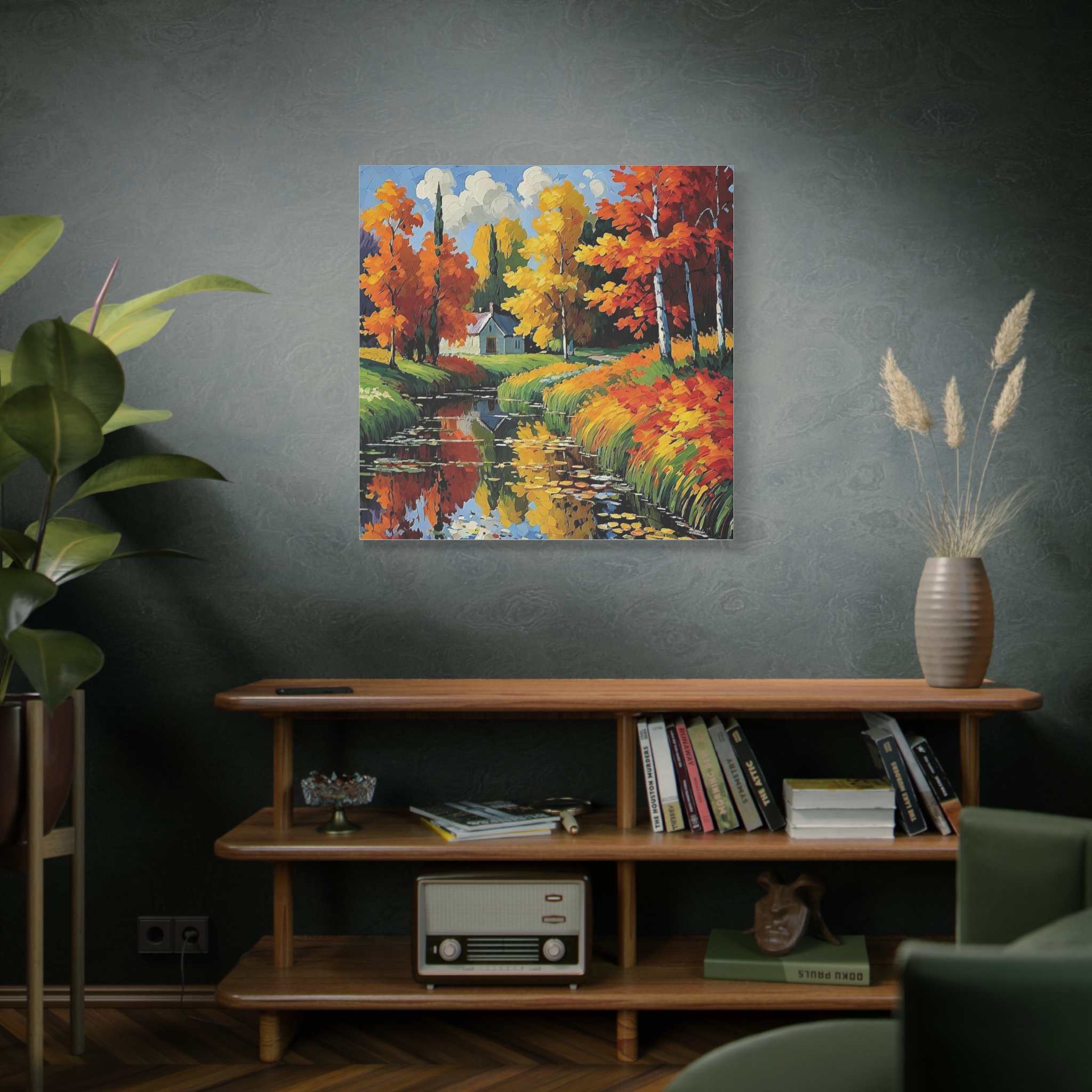 Autumn Reflection Canvas Wall Art — Matte Stretched Landscape Print - Image 9