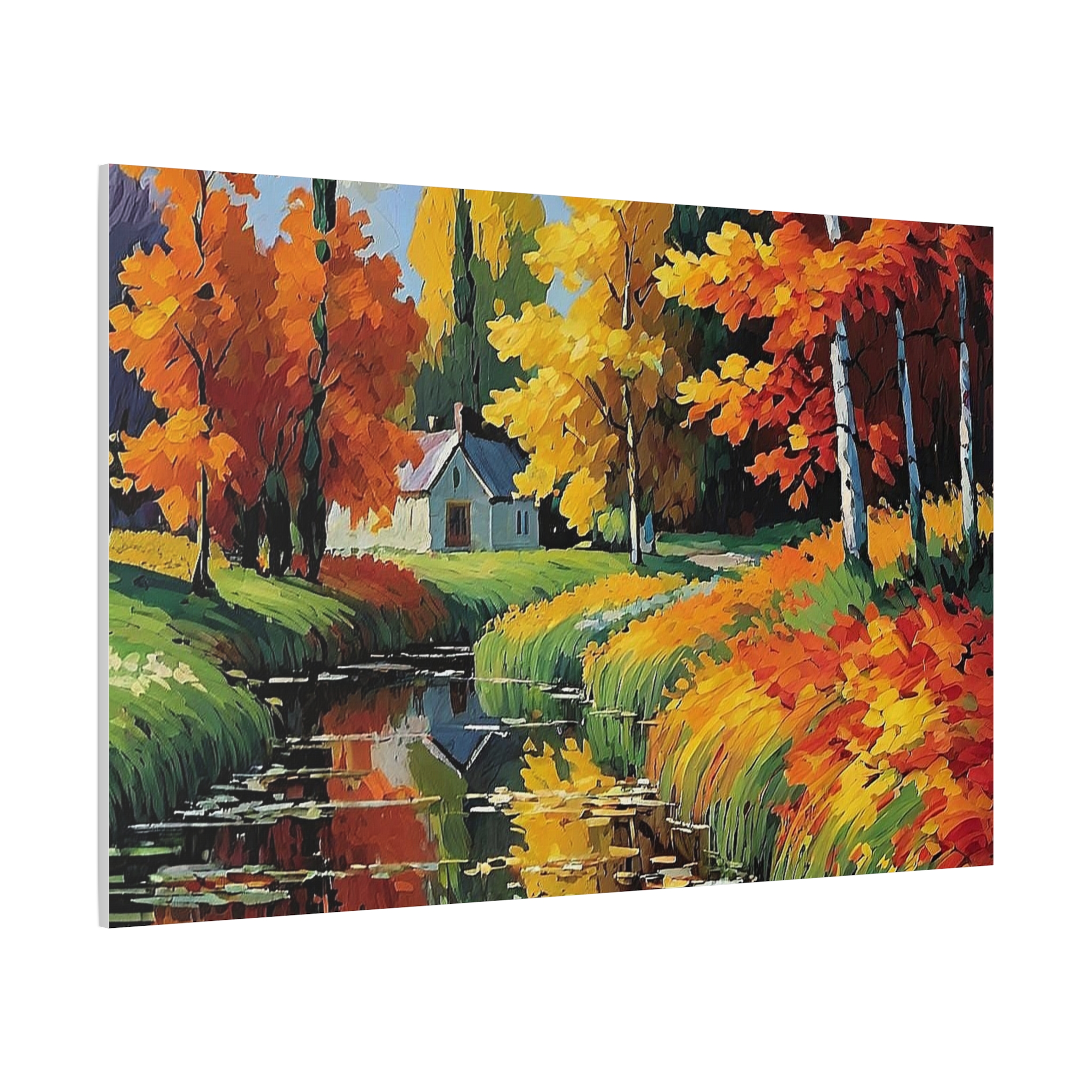 Autumn Reflection Canvas Wall Art — Matte Stretched Landscape Print - Image 6
